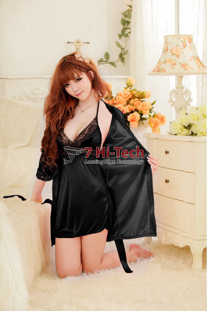 Váy Ngủ Bộ 2 Cái (Đen)