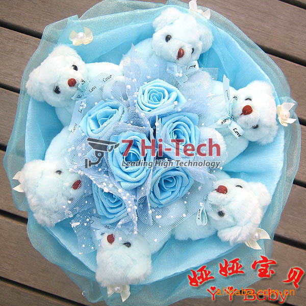 6 Gấu Teddy Voan Xanh Dương