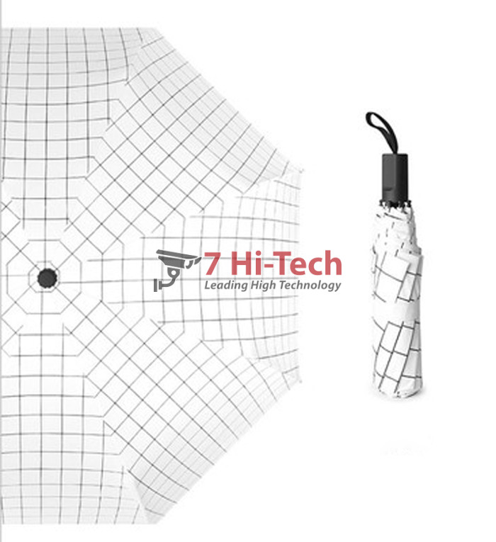 Dù Xếp Hình Caro Trắng Đen