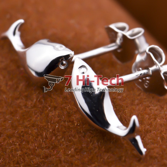 Bông Tai Bạc Cá Heo GNE0043