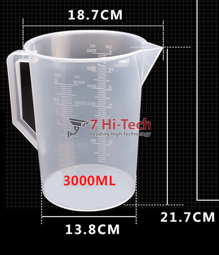 Ca Đong Nhựa Có Vạch Chia Định Lượng 3000ml 