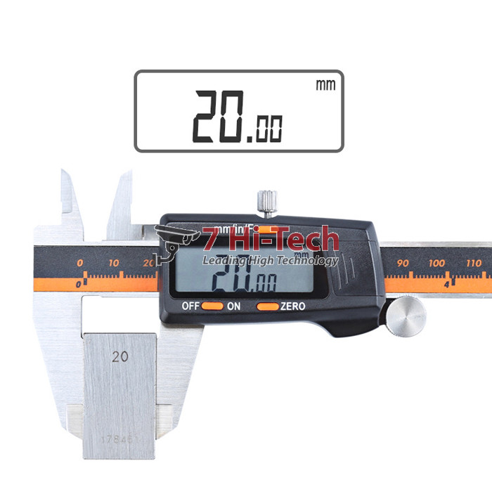 Thước Kẹp Kỹ Thuật Số Màn Hình LCD 150mm (Kim Loại Màu Cam)