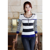 Áo Len Tay Dài Kiểu Hàn 6032 (Xanh Đen)