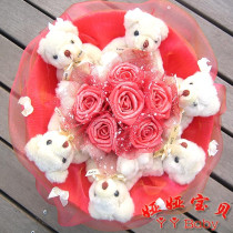 6 Gấu Teddy Voan Đỏ