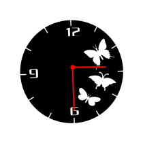 Đồng Hồ Treo Tường Ba Bướm Hai Lớp