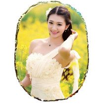 In Hình Lên Đá Tự Nhiên Hình Bầu Dục