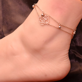 Lắc Chân Inox Mạ Vàng JJ054