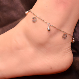 Lắc Chân Inox Mạ Vàng 044