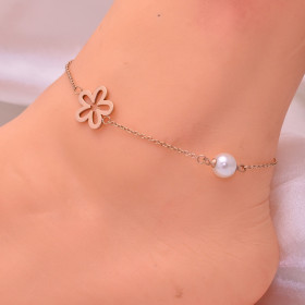 Lắc Chân Inox Mạ Vàng JJ045