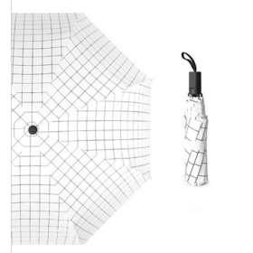 Dù Xếp Hình Caro Trắng Đen