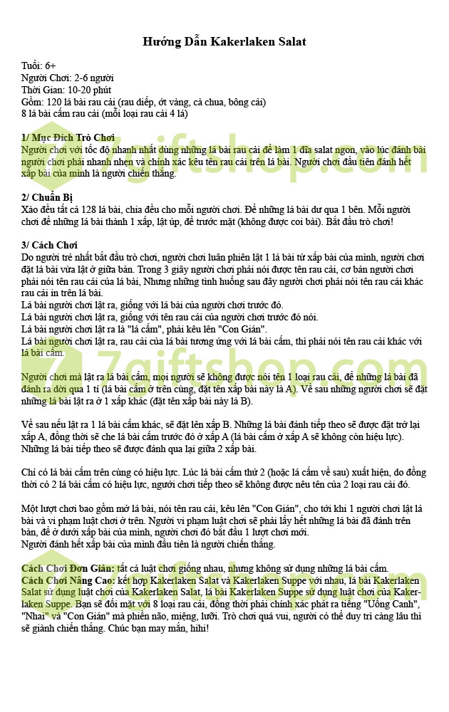 hướng dẫn Kakerlaken Salat hướng dẫn Kakerlaken Salat